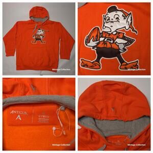Cleveland Browns Brownie Elf Embroidered Orange Hoodie XL